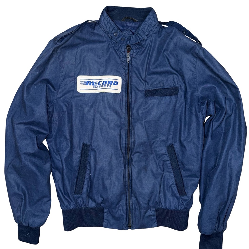 Vintage “McCord Gaskets” street moves navy bomber‎ Small